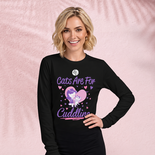 Cats are for cuddling Long Sleeve Tee