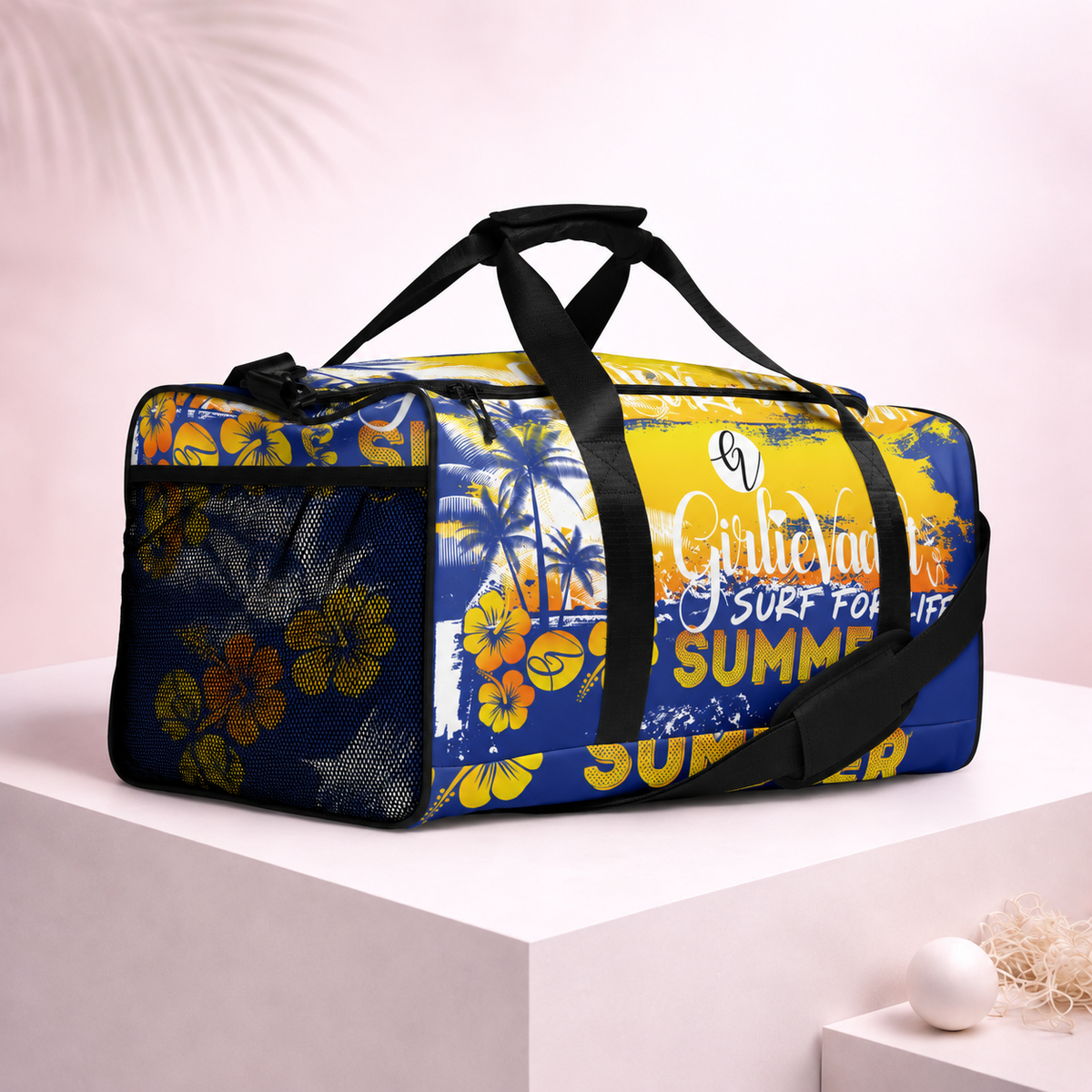 Blue Yellow Summer Duffle bag