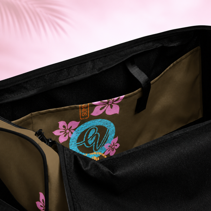 Brown Flowers Duffle bag