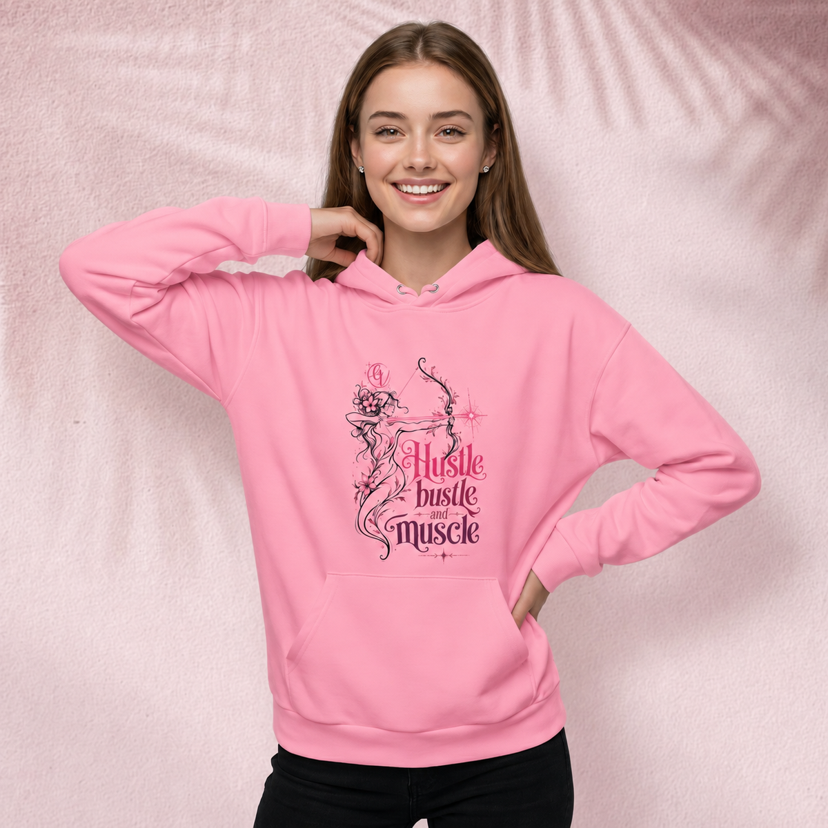 Hustle, bustle and muscle Hoodie