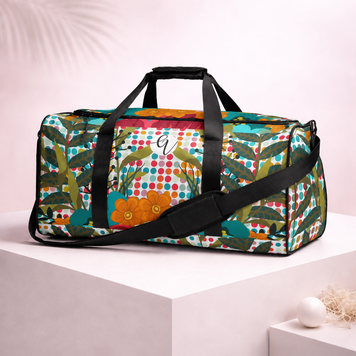 Floral Frame Duffle bag