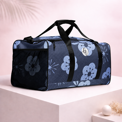 Grey Flower Duffle bag