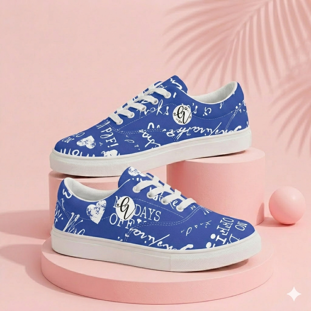 Resilience Blue Lace-up Canvas Shoes
