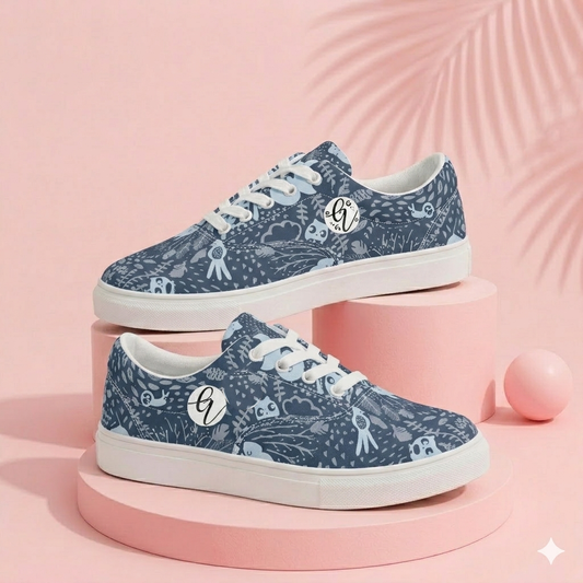 The Dark Side Lace-up Canvas Shoes