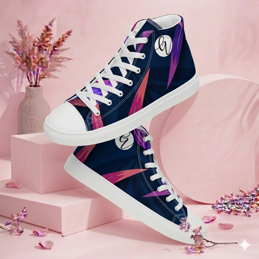 Jurassic Jungle high top canvas shoes