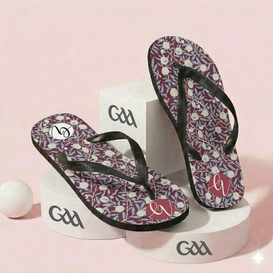 Autumn Bloom Flip-Flops
