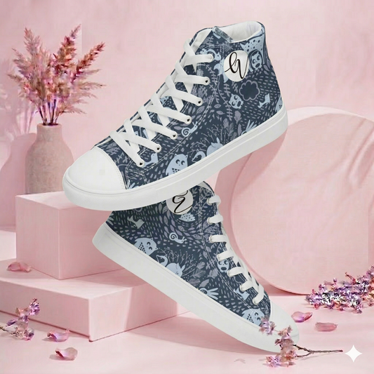 The Dark Side high top canvas shoes