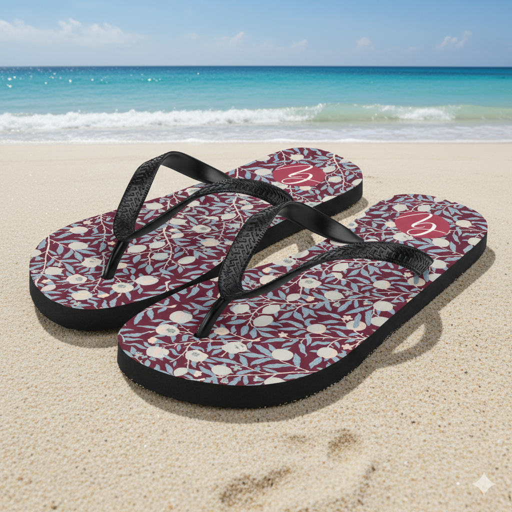 Autumn Bloom Flip-Flops