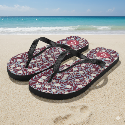 Autumn Bloom Flip-Flops