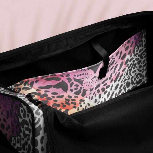 Ombre Black Leopard Print Duffle bag