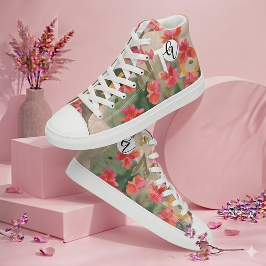 In the wild high top canvas shoes