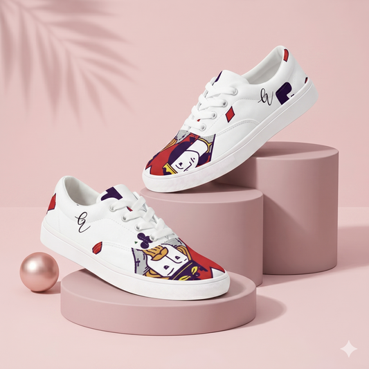 King of Hearts Lace-up Canvas Shoes
