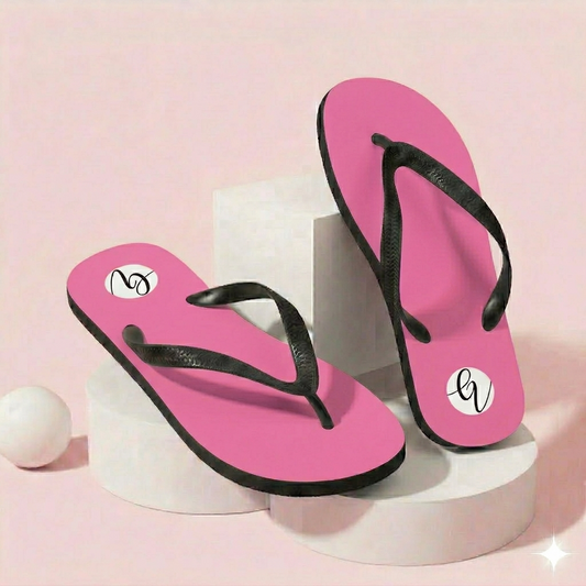 pink colored Flip-Flops