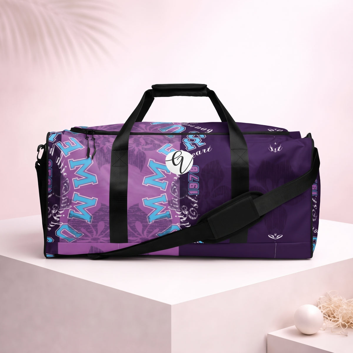 Purple Letters Duffle bag