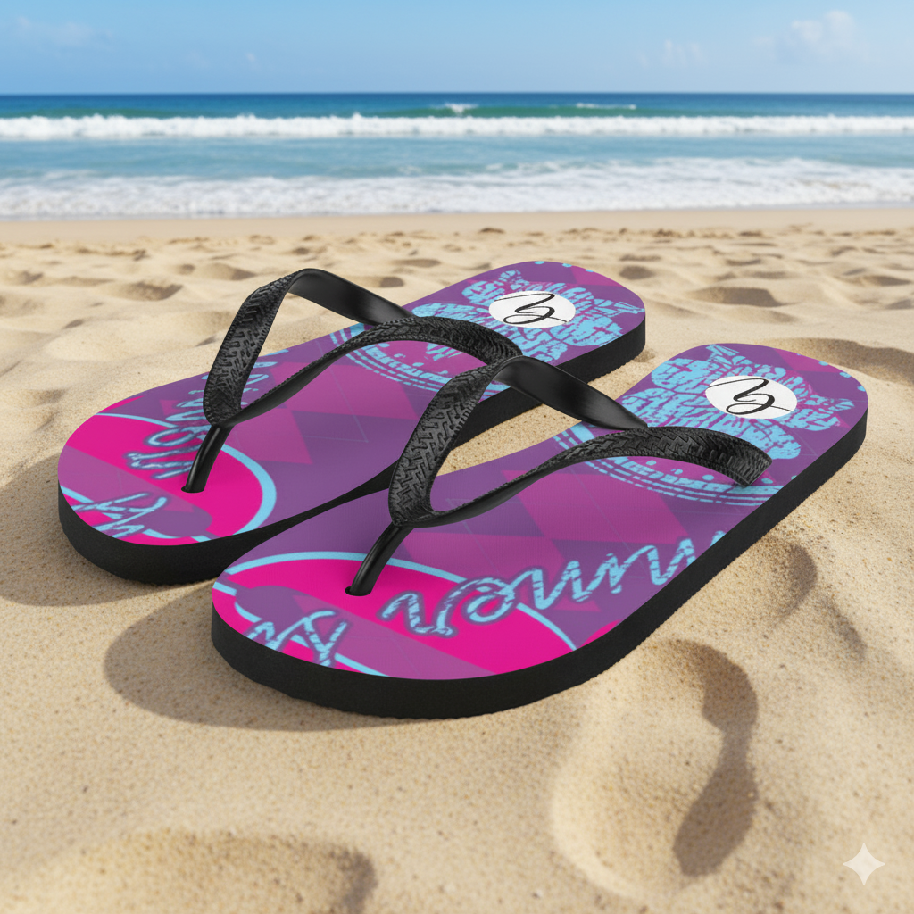 Purple Kisses Flip-Flops