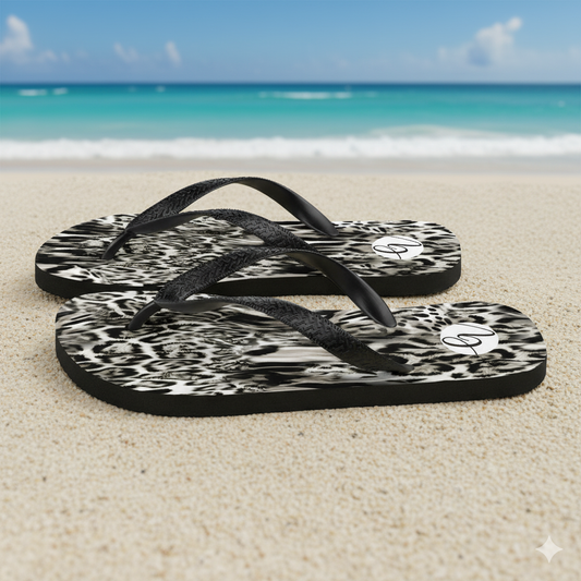 Snow Jaguar Flip-Flops