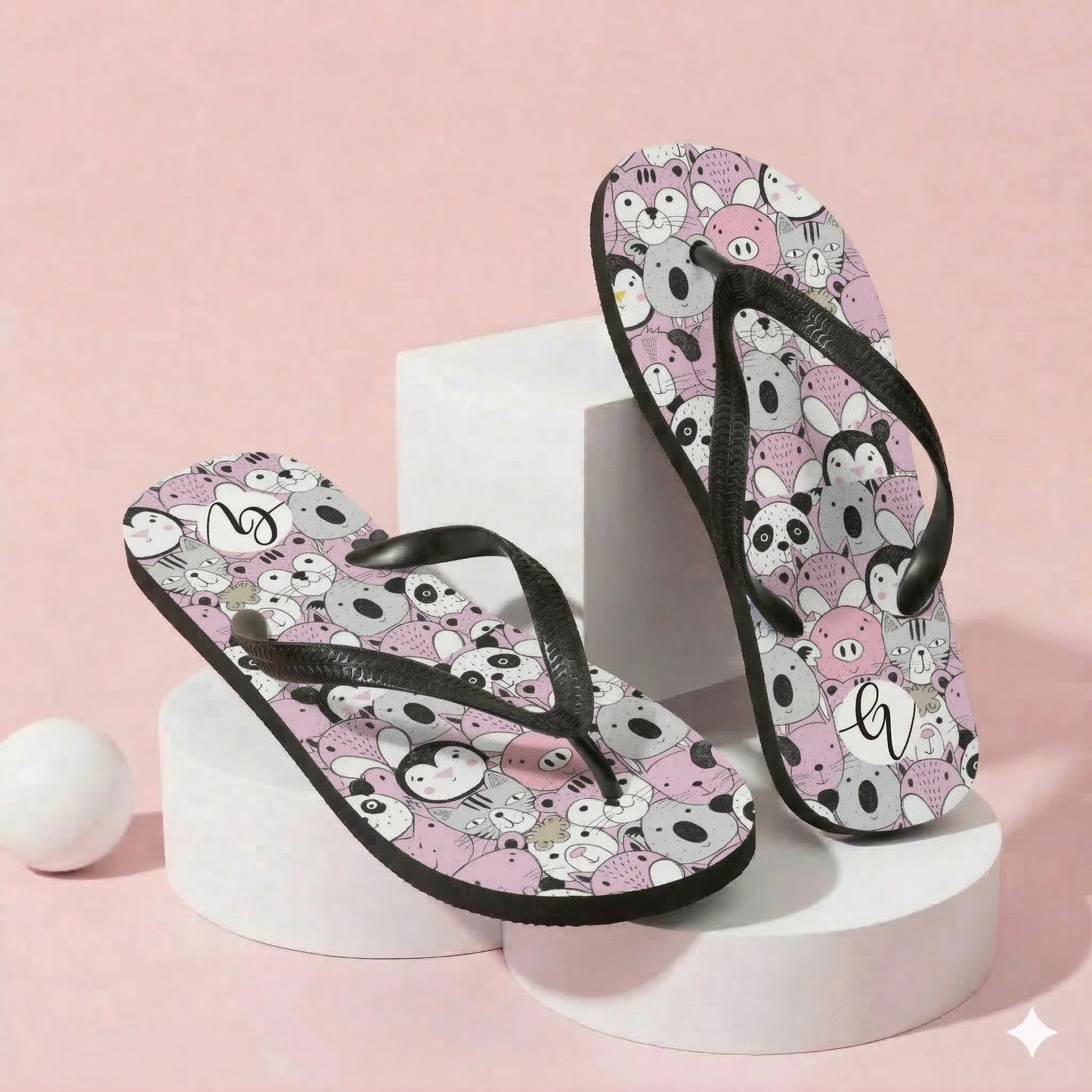 Pink Pals Flip-Flops