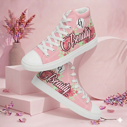 Beauty Inspiration high top canvas shoes