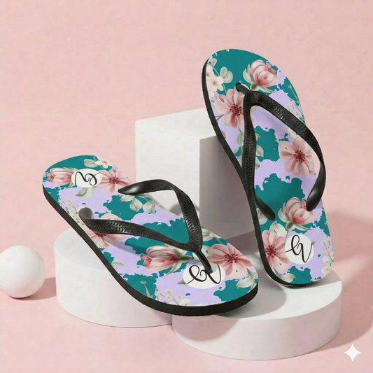 Flowers Forest Floral Flip-Flops