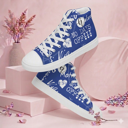Resilience Blue high top canvas shoes