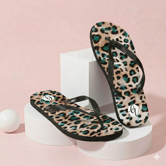 Jaguar Skin Flip-Flops