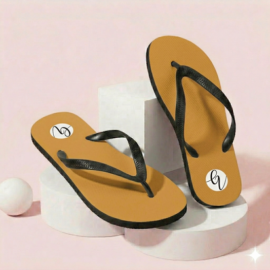 Mustard Colored Flip-Flops