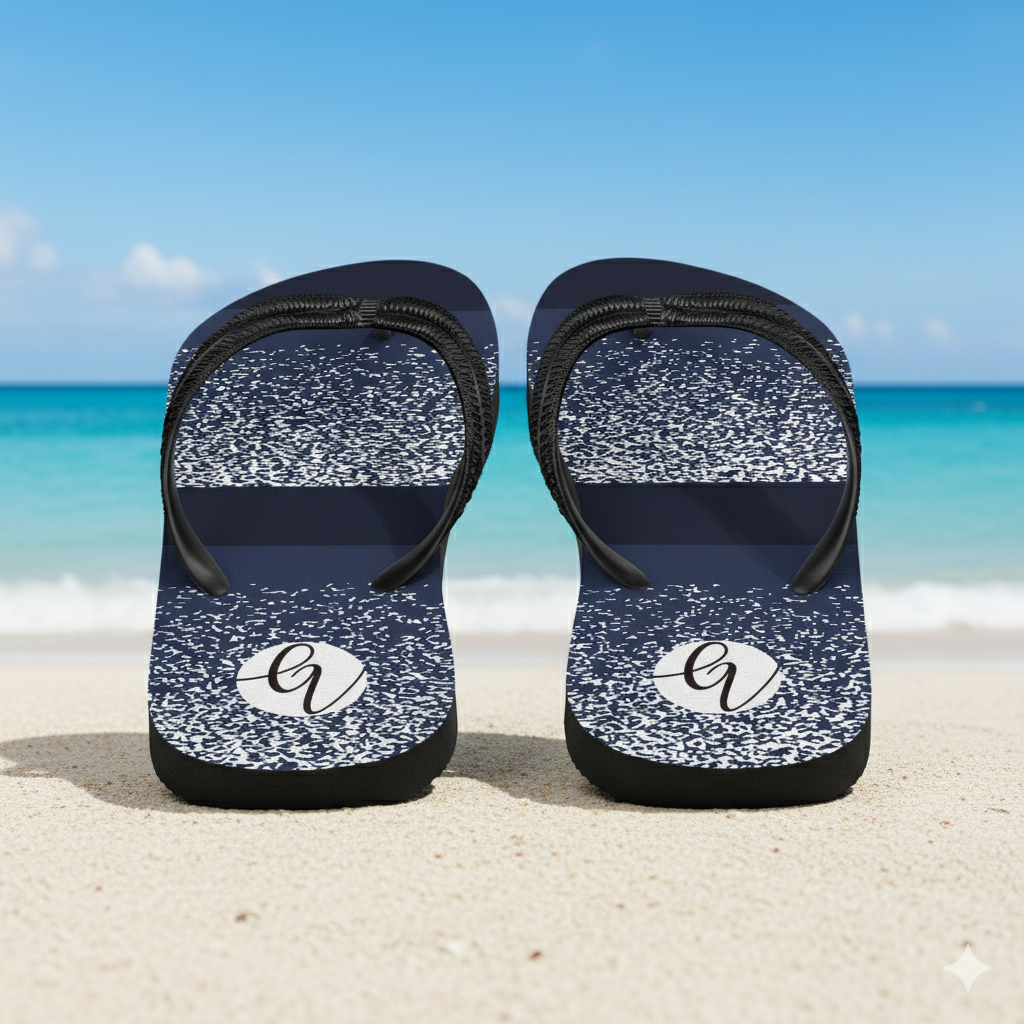 Sparking Blue Flip-Flops