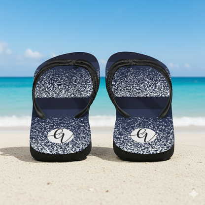 Sparking Blue Flip-Flops