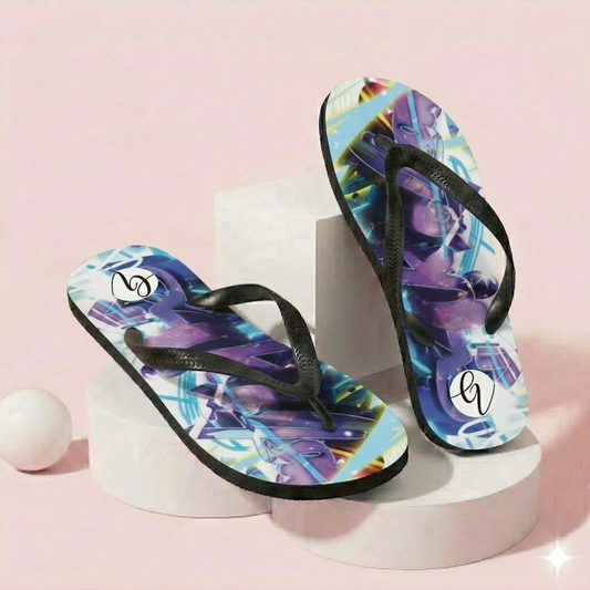 Purple Sparkles Flip-Flops