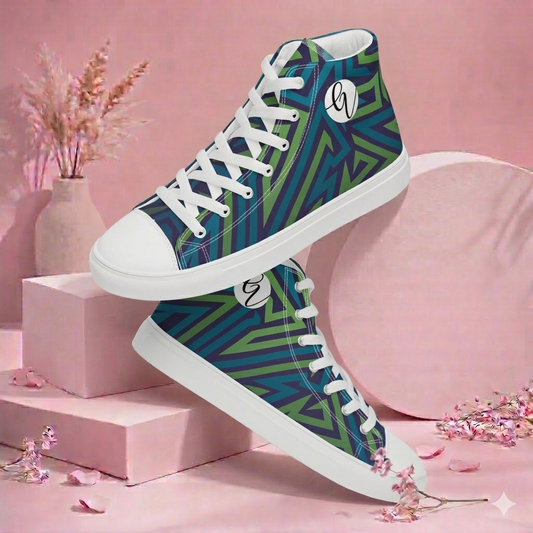 Cross Blue Line high top canvas shoes