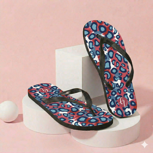 Leopard Design Pattern Flip-Flops