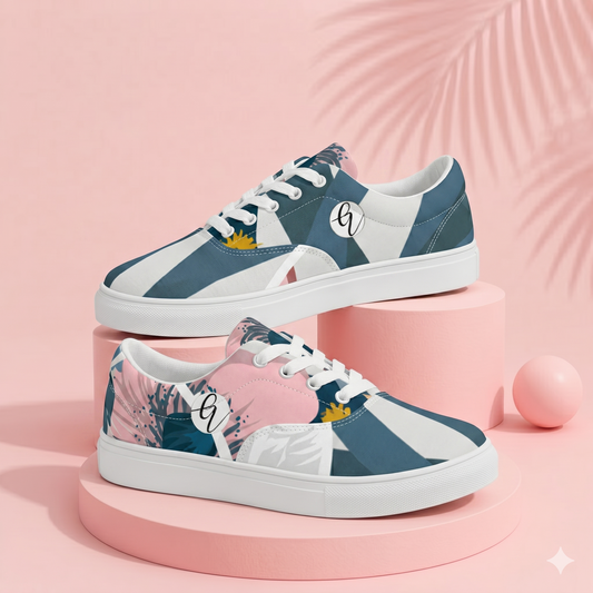 Ocean Sculpt Lace-up Canvas Shoes