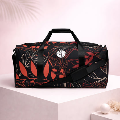 Palm Black Leaves Duffle bag