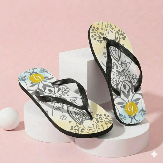 Flower floral Flip-Flops