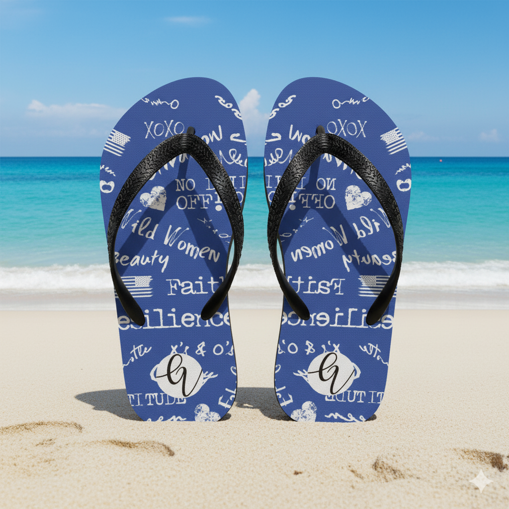 Resilience Blue Flip-Flops