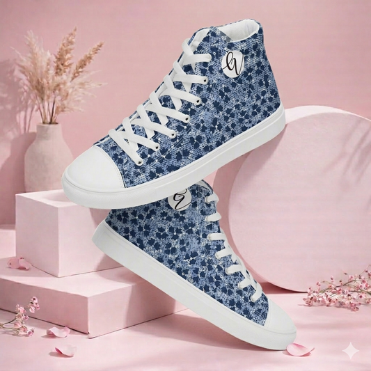 Bullet Printed high top canvas shoes