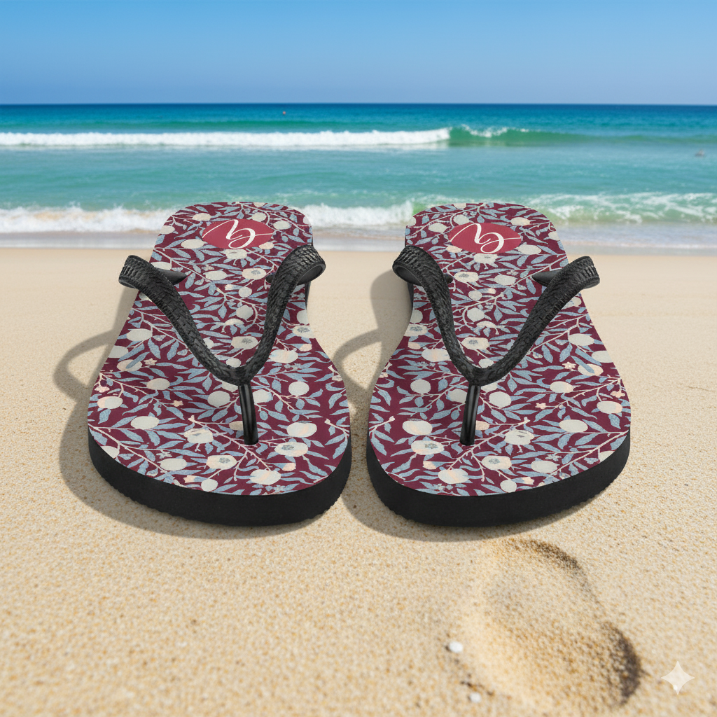 Autumn Bloom Flip-Flops