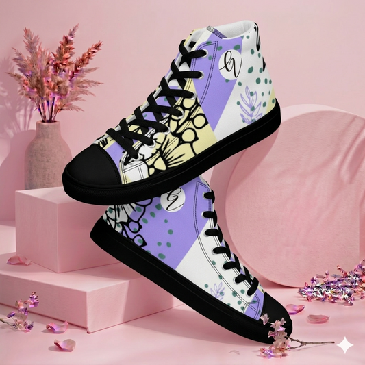 Violet Periwinkle high top canvas shoes