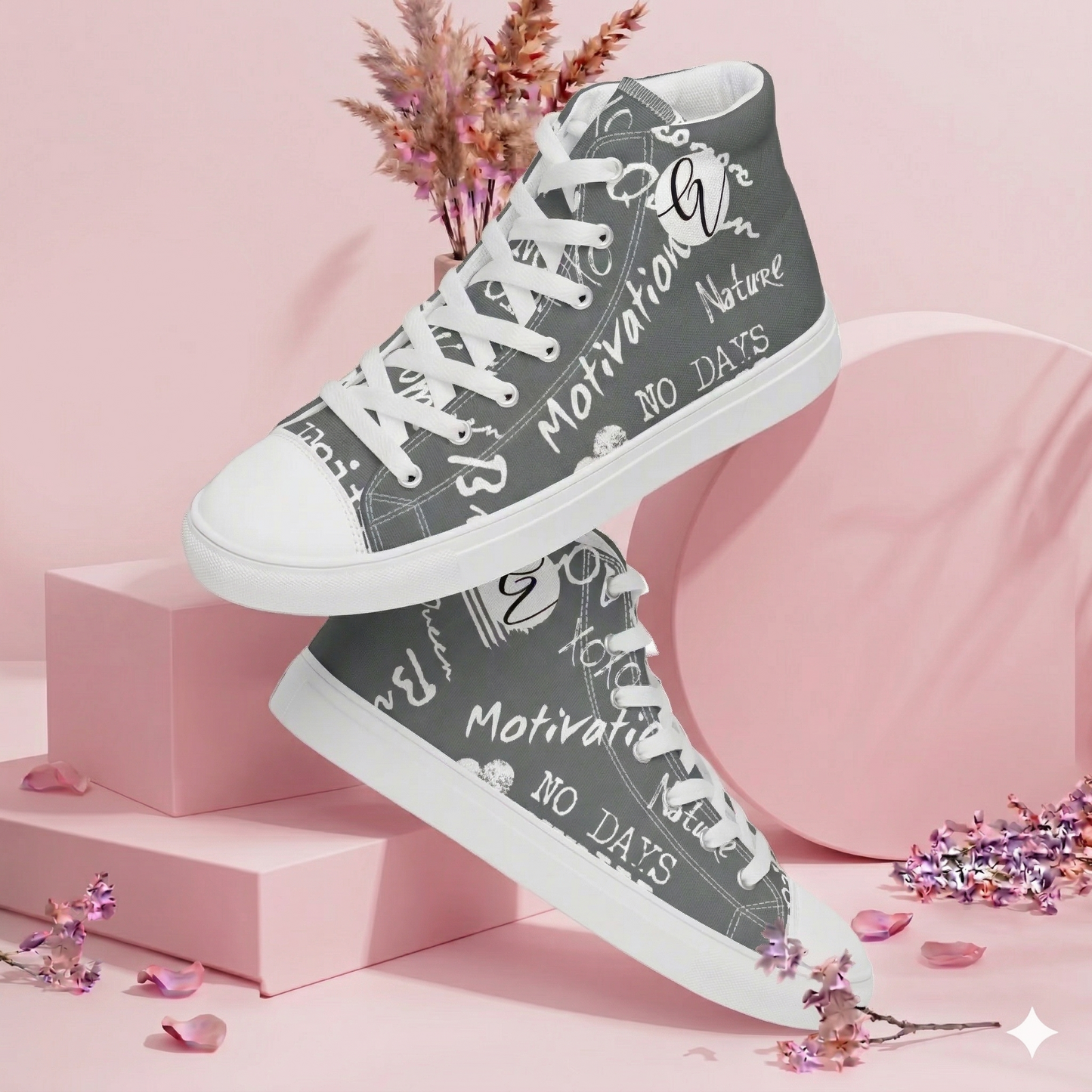 Resilience Grey high top canvas shoes