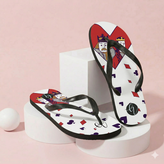 King of hearts Flip-Flops