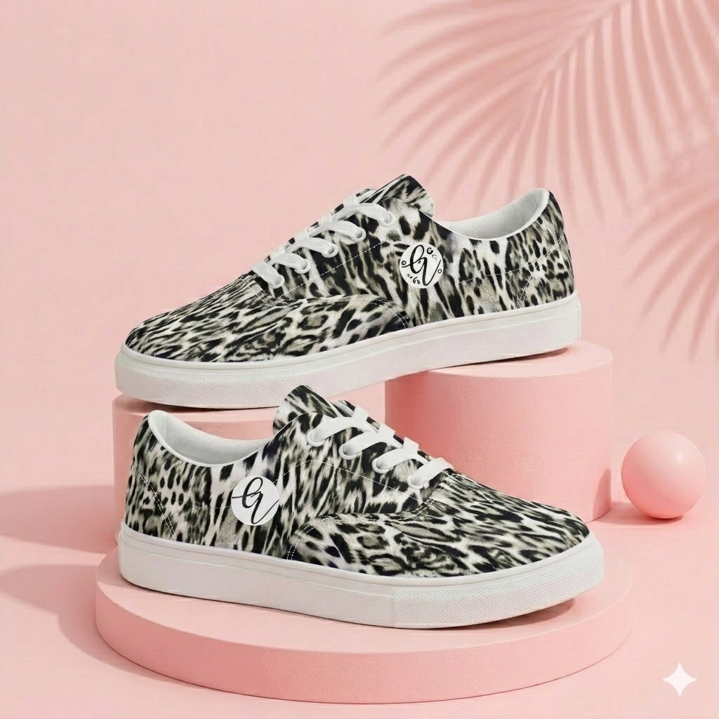 Snow Jaguar Lace-up Canvas Shoes