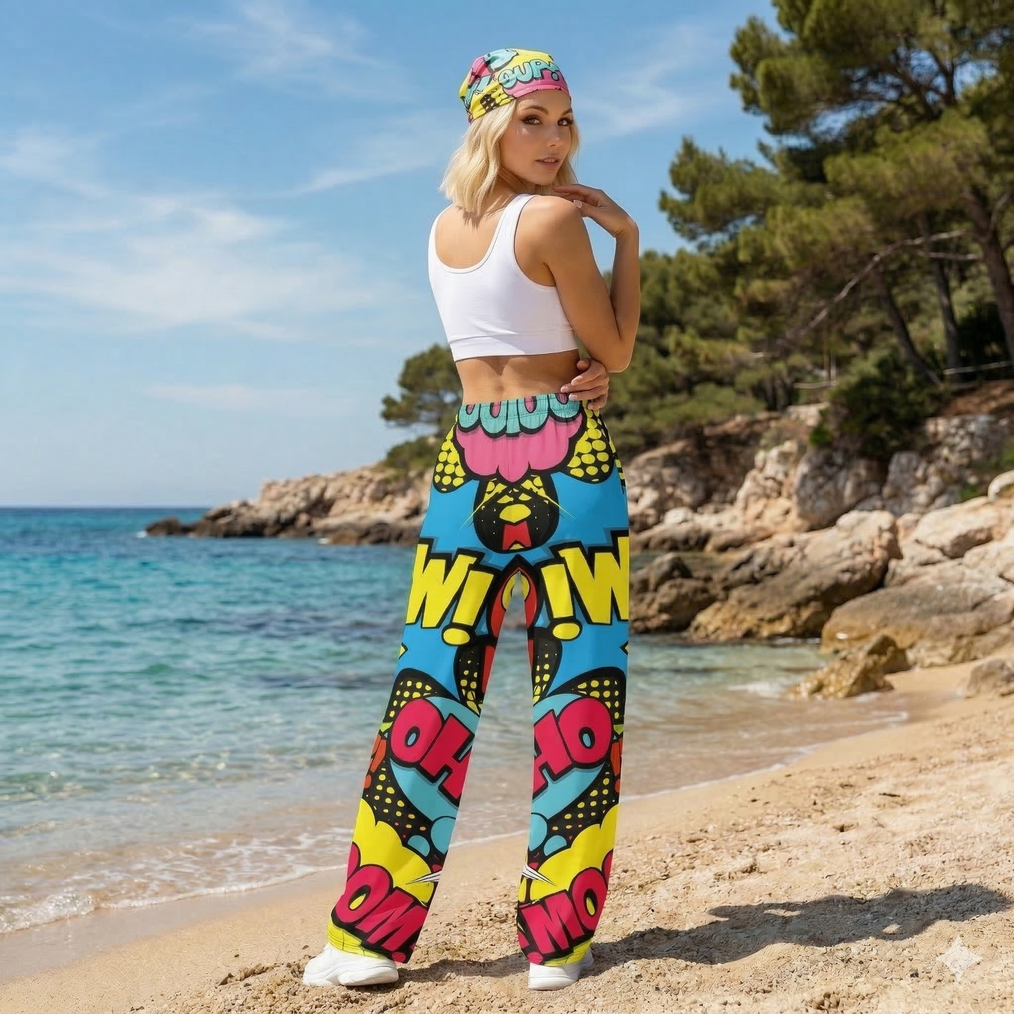 Cool Comic Wide Leg Pants