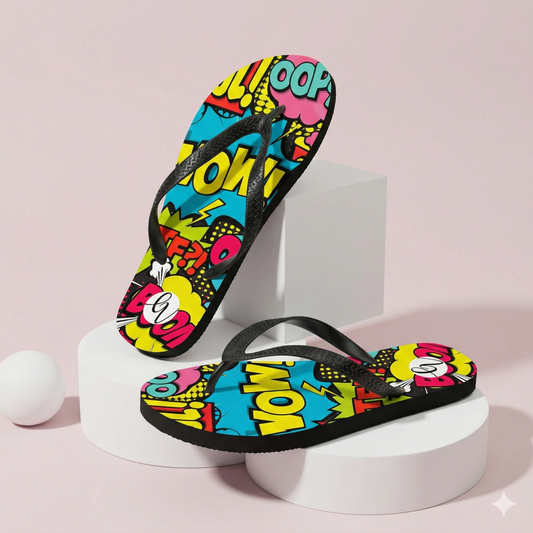 Cool Comic Flip-Flops