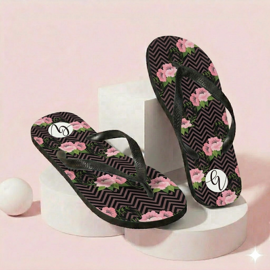 Pink rose apparel Flip-Flops