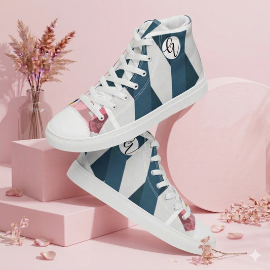 Ocean Sculpt high top canvas shoes