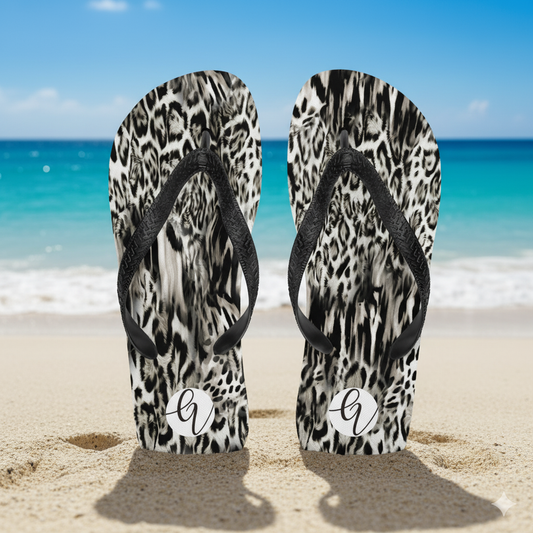 Snow Jaguar Flip-Flops