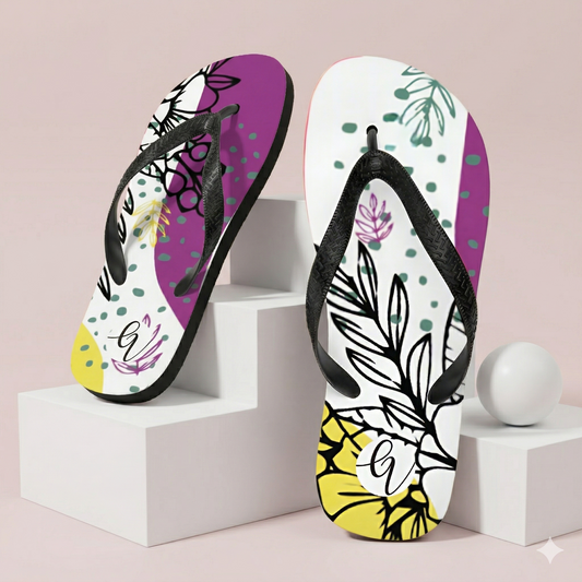Ditzy Plum Flip-Flops