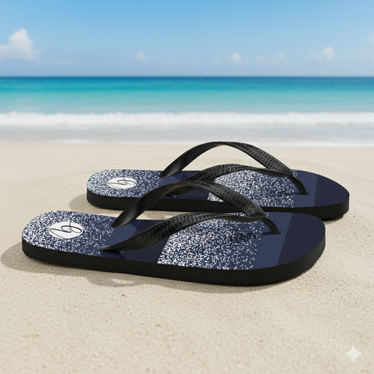 Sparking Blue Flip-Flops