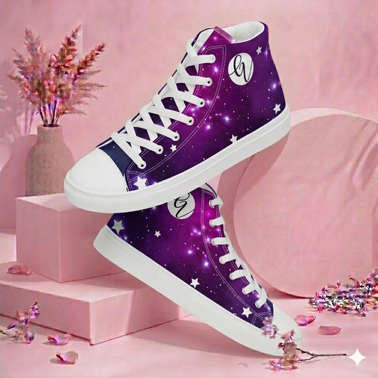 Galaxy Stars high top canvas shoes