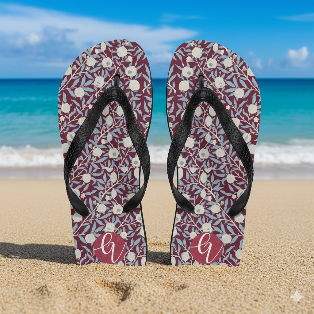 Autumn Bloom Flip-Flops